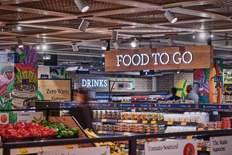 There is a large Food to Go section in the store.